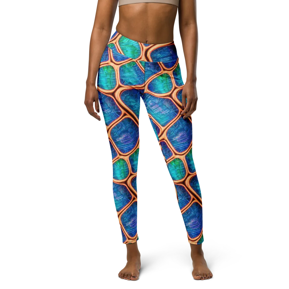 Amber Reef on Yoga Leggings — Front