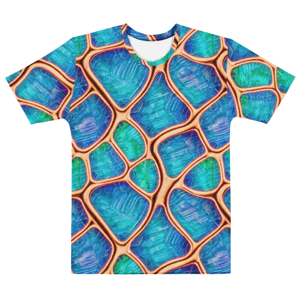 Amber Reef on Men's Cotton Crew Neck T-Shirt — Front