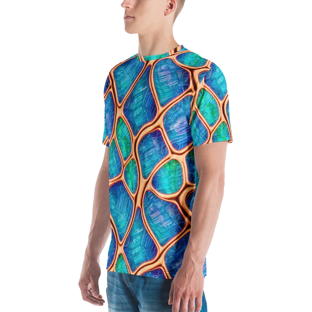 Amber Reef on Men's Crew Neck T-Shirt — Left