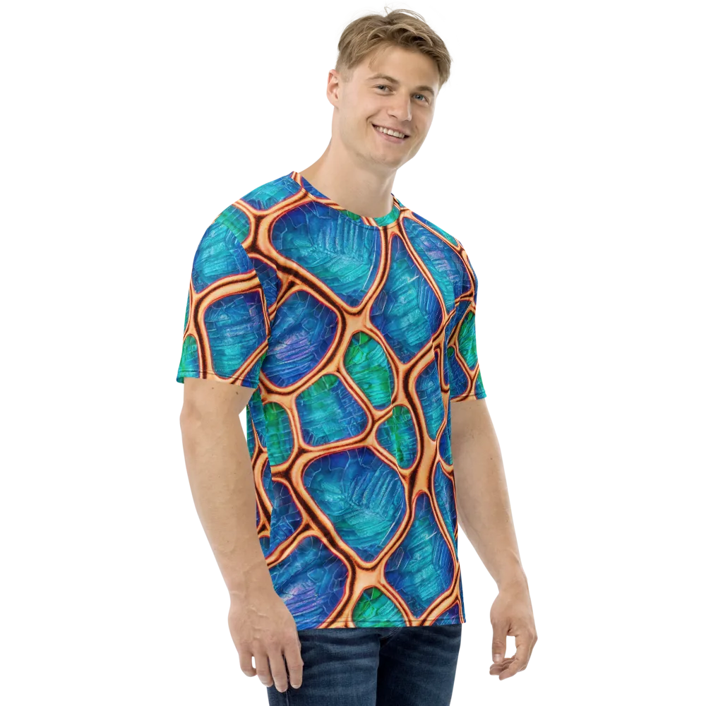 Amber Reef on Men's Crew Neck T-Shirt — Right