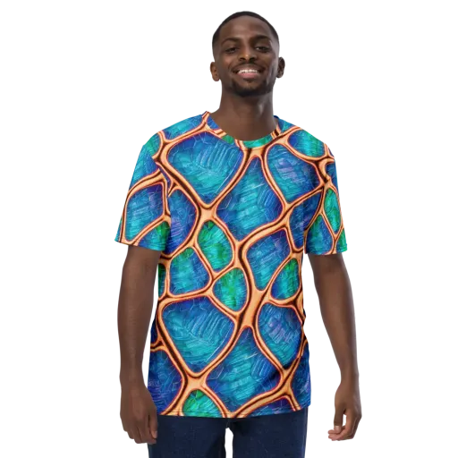 Amber Reef on a Men's Crew Neck T-Shirt
