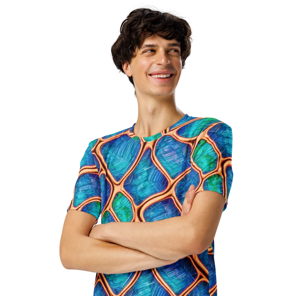 Amber Reef on Men's Crew Neck T-Shirt — Left Front