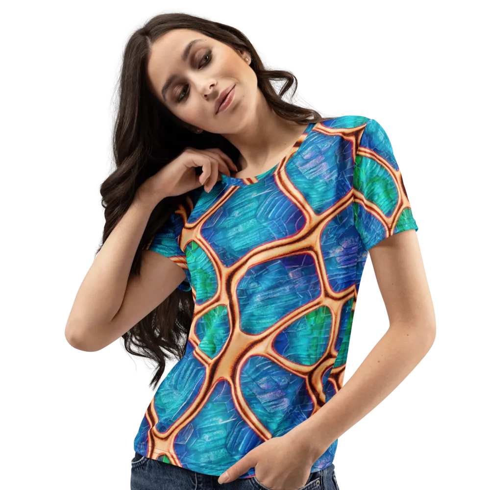 Amber Reef on Women's Crew Neck T-Shirt — Left Front