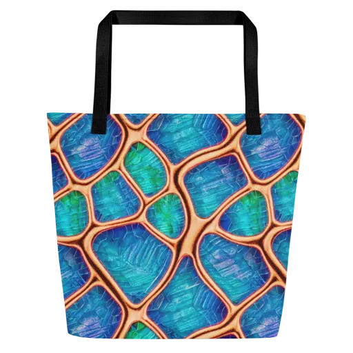 Amber Reef on a Large Tote Bag W/ Pocket