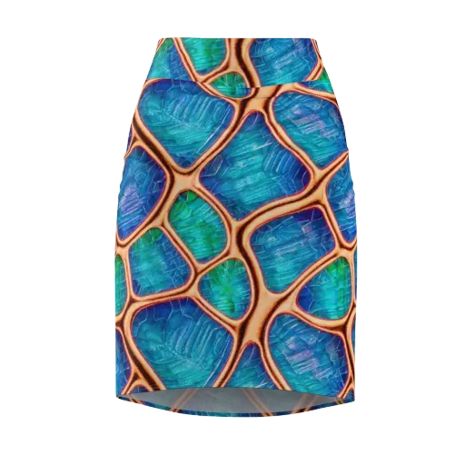 Amber Reef on a Pencil Skirt