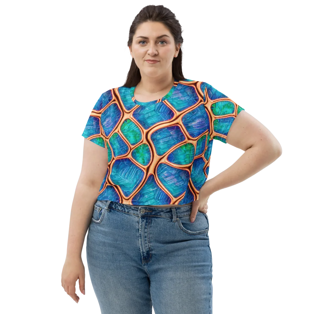 Amber Reef on Crop Tee — Front