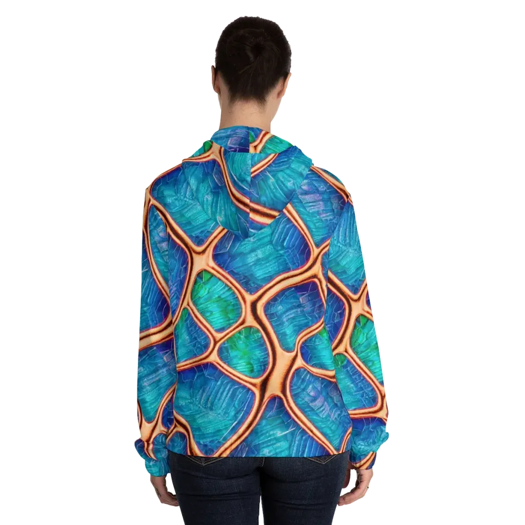 Amber Reef on Women's Full-Zip Hoodie — Back On Person