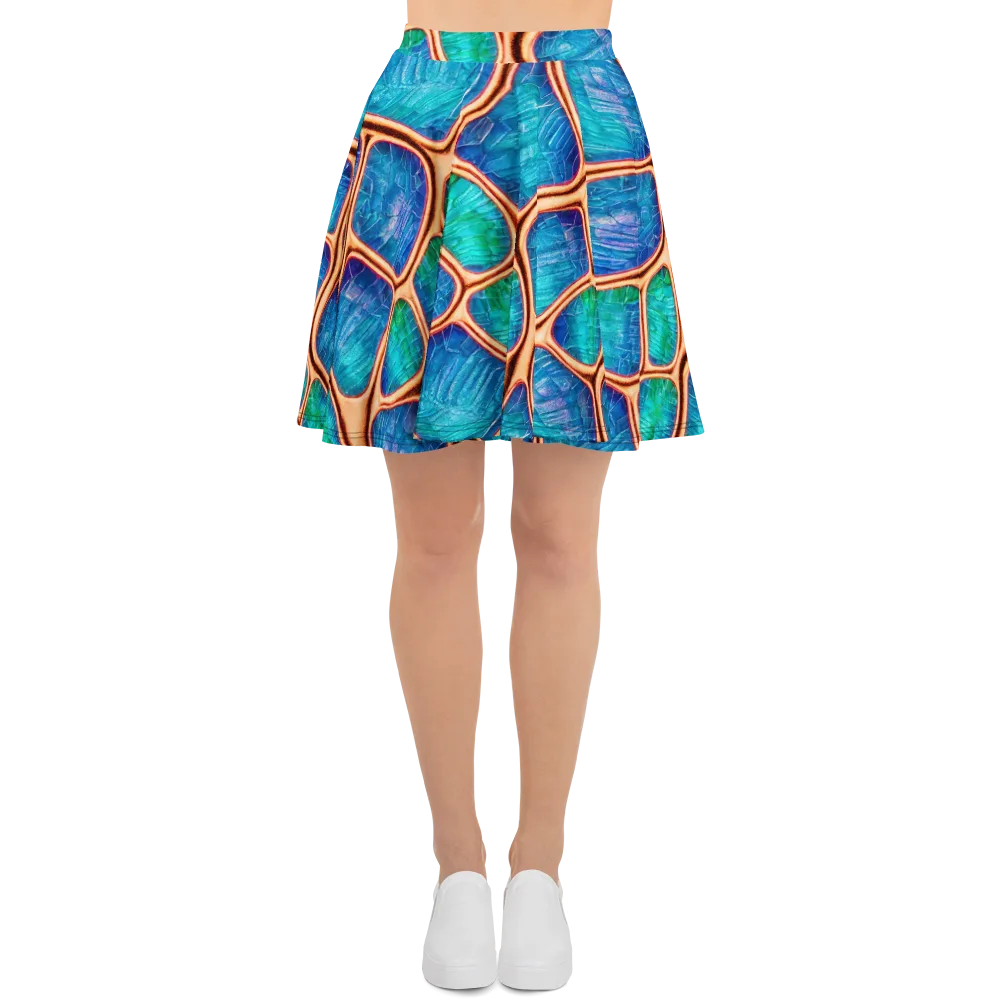 Amber Reef on Skater Skirt — Front