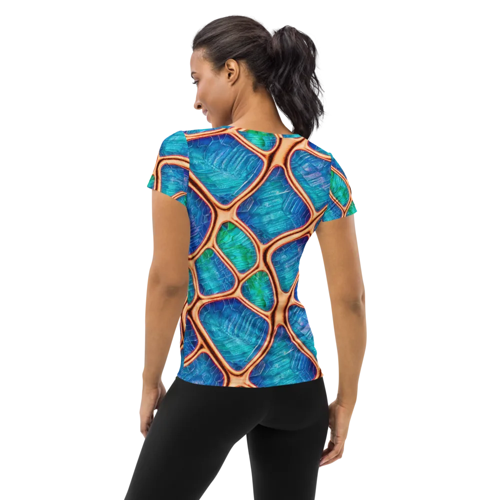 Amber Reef on Women's Athletic T-Shirt — Back