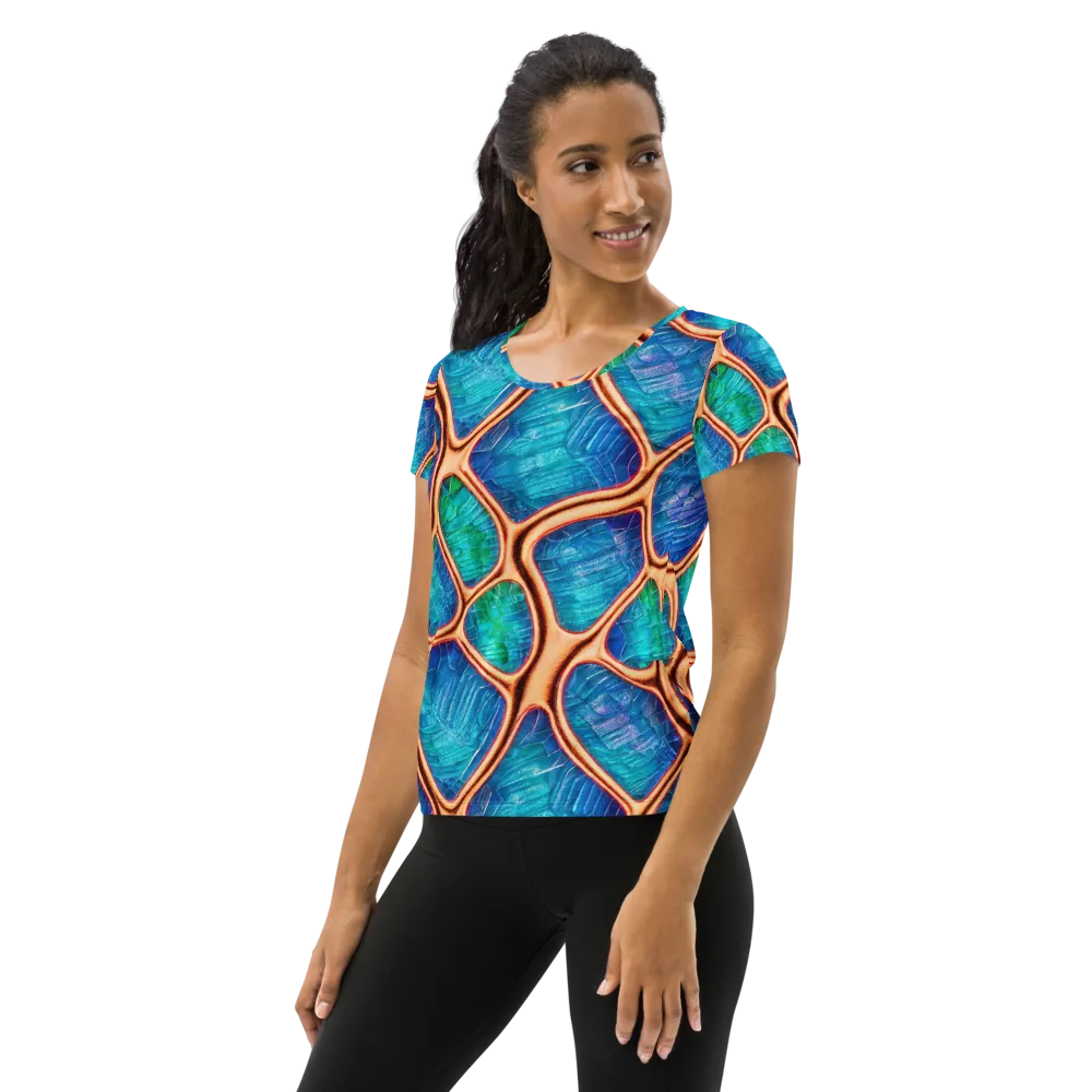Amber Reef on Women's Athletic T-Shirt — Left