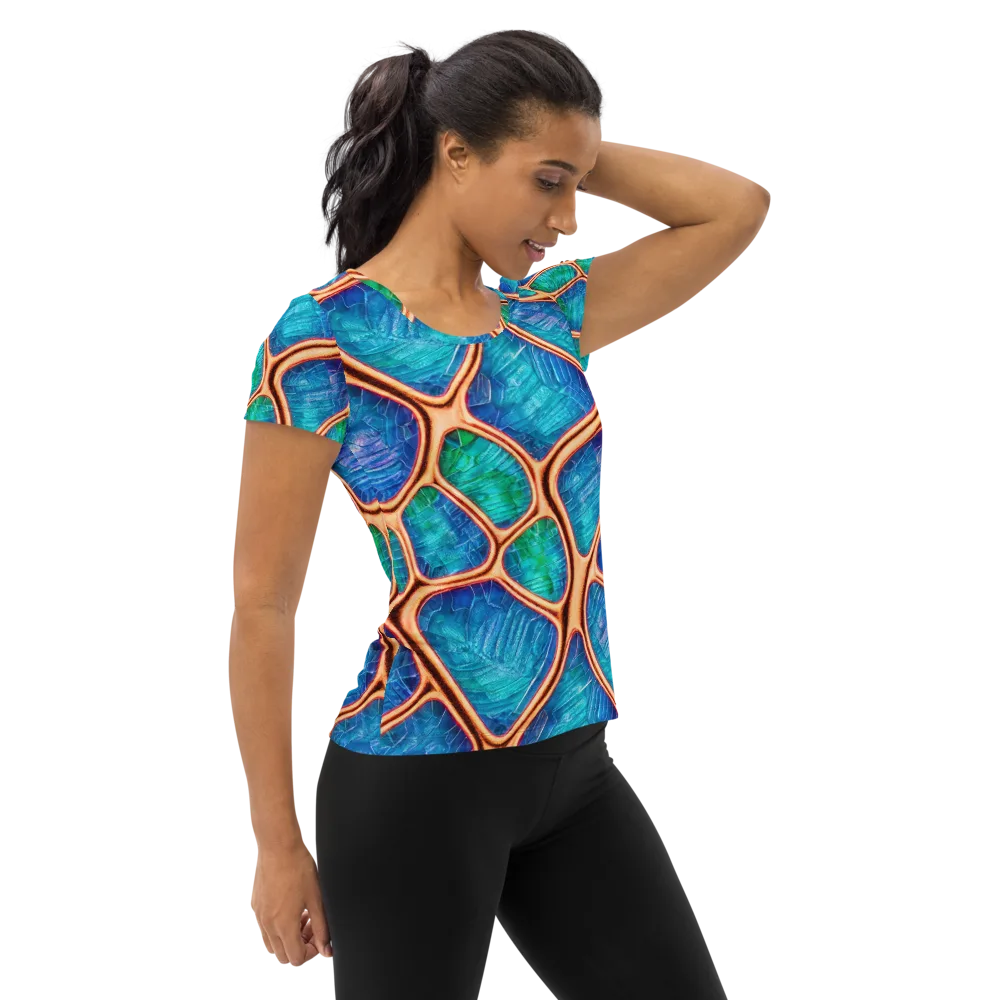 Amber Reef on Women's Athletic T-Shirt — Right