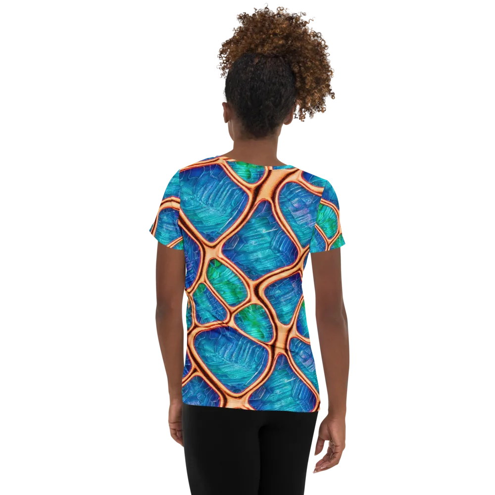 Amber Reef on Women's Athletic T-Shirt — Back