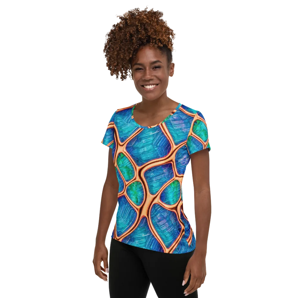 Amber Reef on Women's Athletic T-Shirt — Left