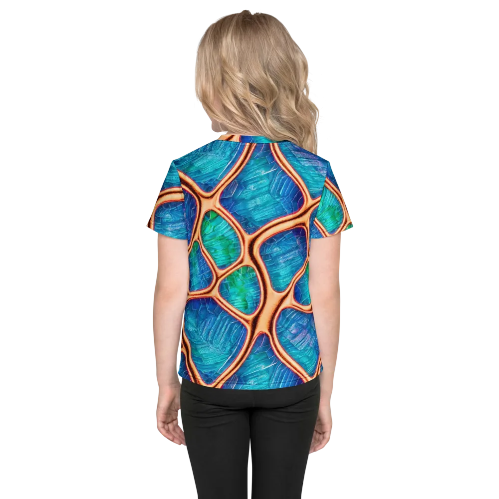 Amber Reef on Kids Crew Neck T-Shirt — Back