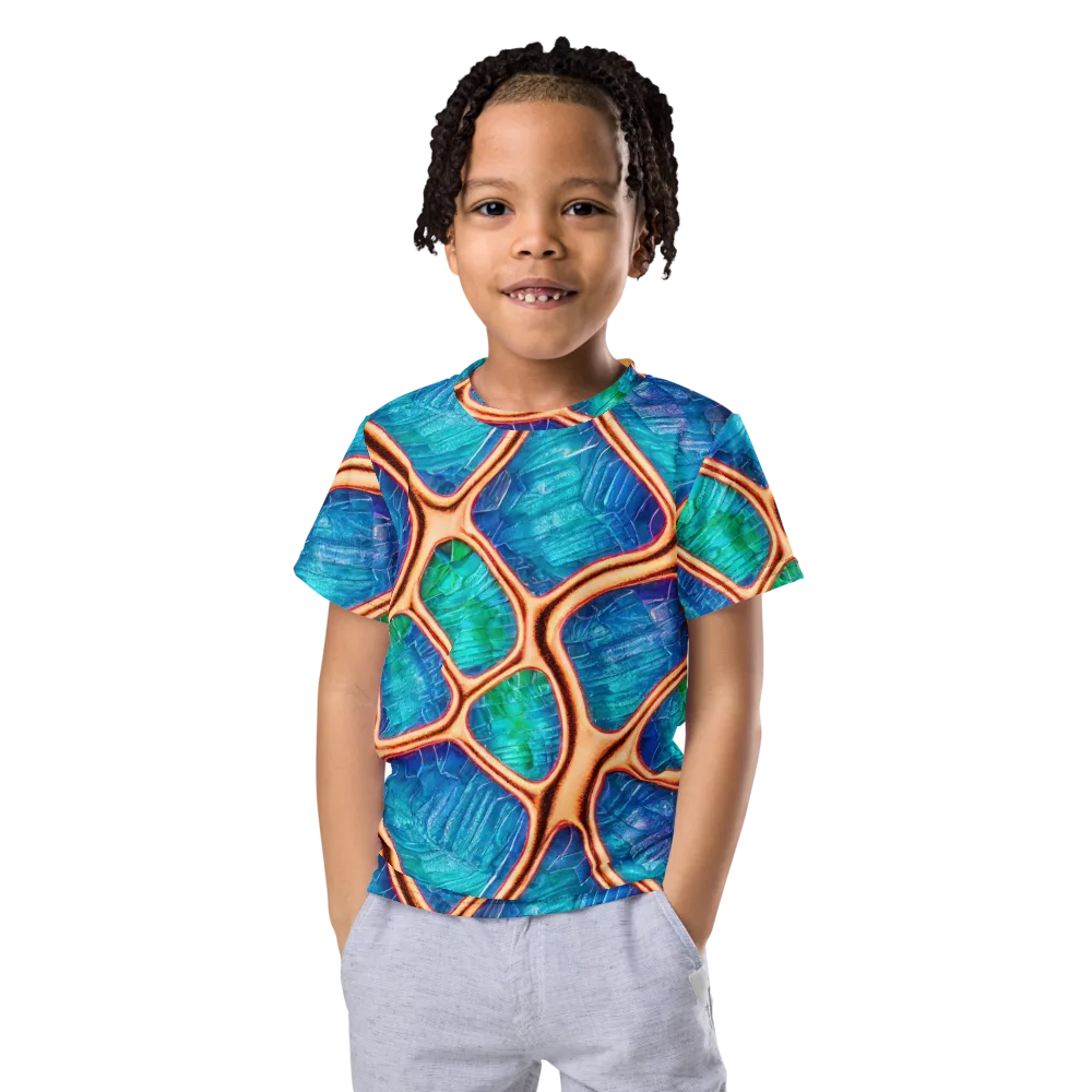 Amber Reef on Kids Crew Neck T-Shirt — Front