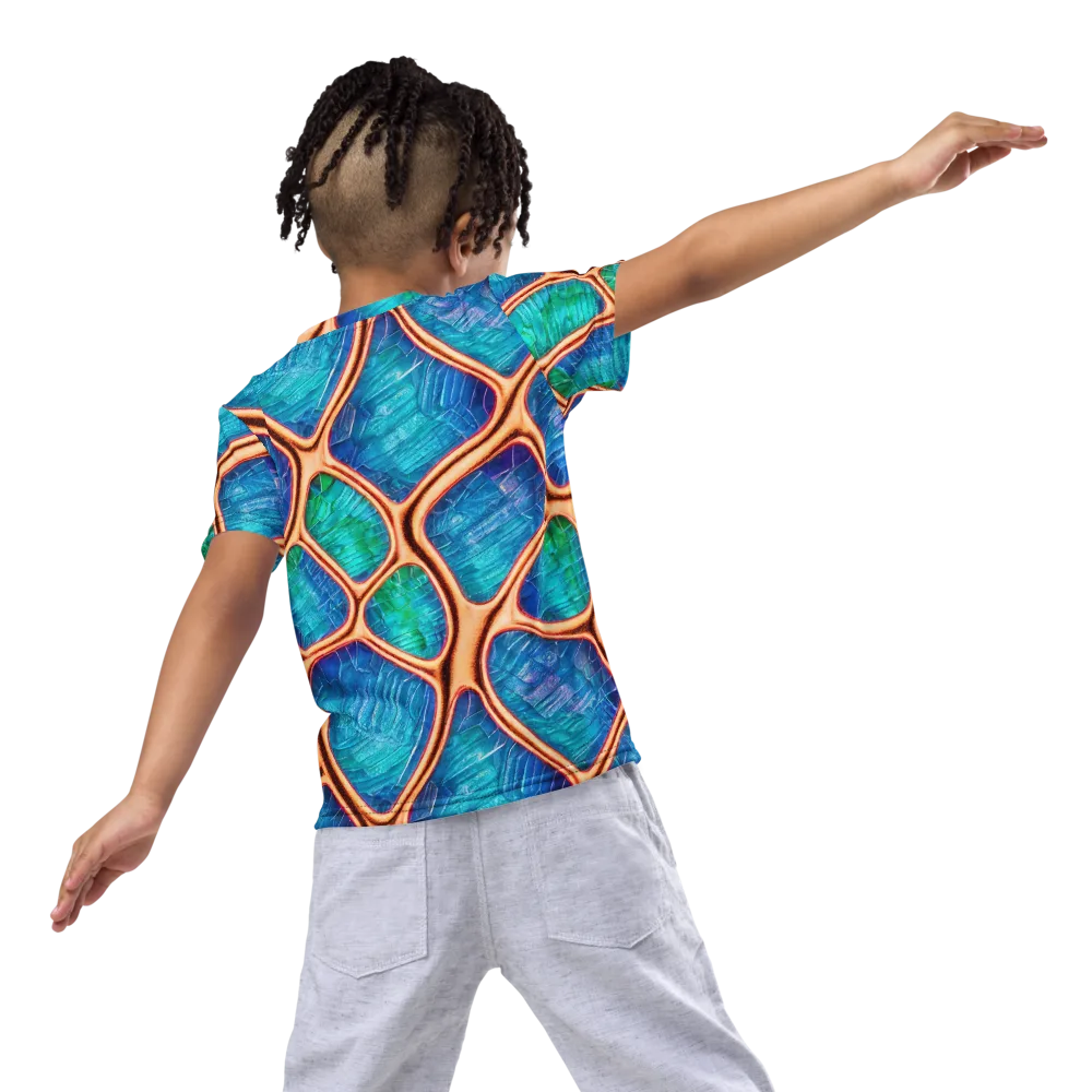 Amber Reef on Kids Crew Neck T-Shirt — Back