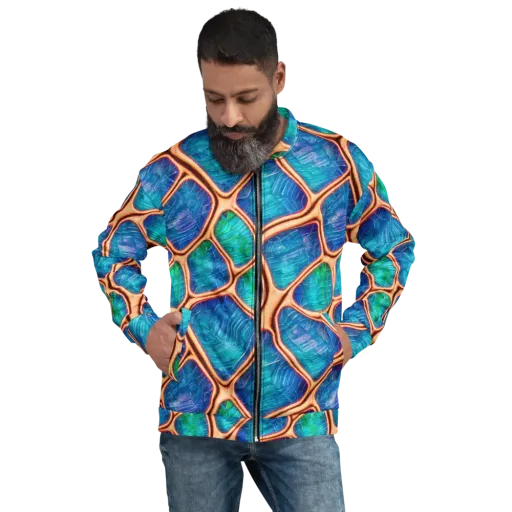 Amber Reef on a Bomber Jacket
