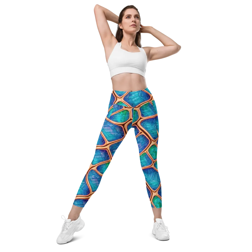 Amber Reef on Leggings with Pockets — Front