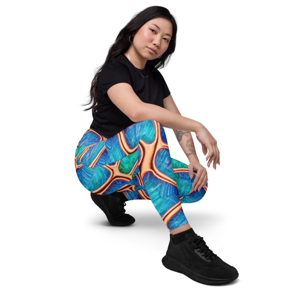 Amber Reef on Leggings with Pockets — Right Front