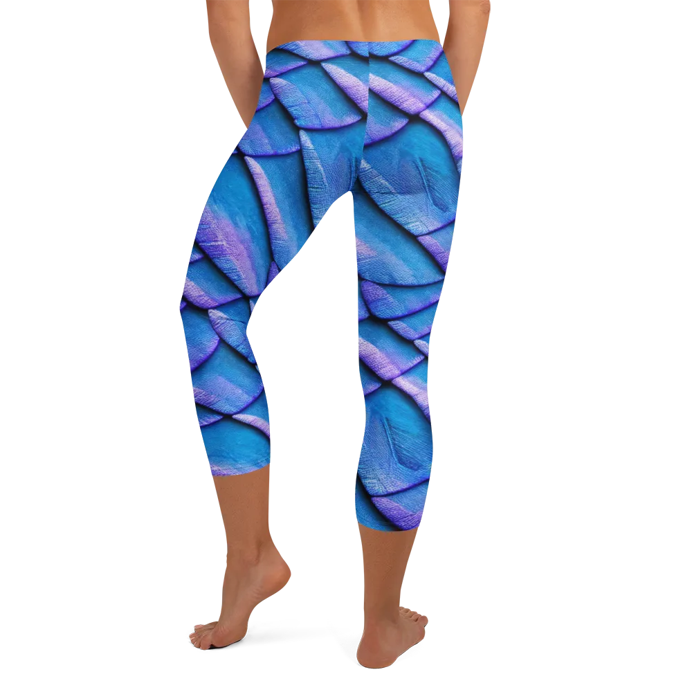 Electric Scales on Capri Leggings — Back