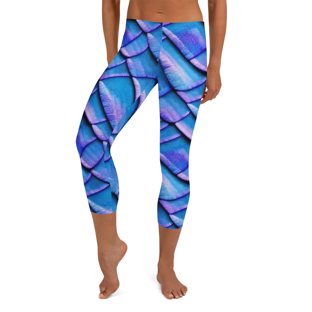 Electric Scales on Capri Leggings — Front