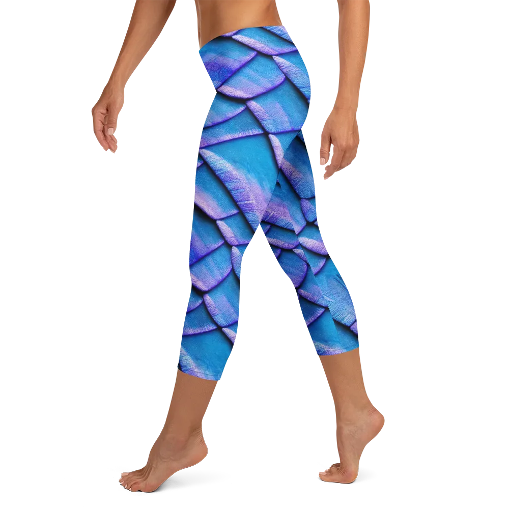 Electric Scales on Capri Leggings — Left