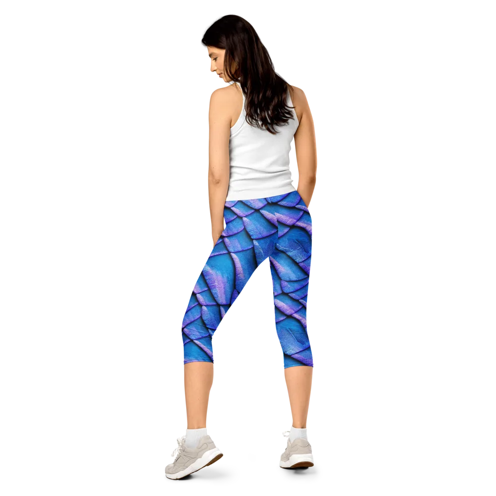Electric Scales on Capri Leggings — Back