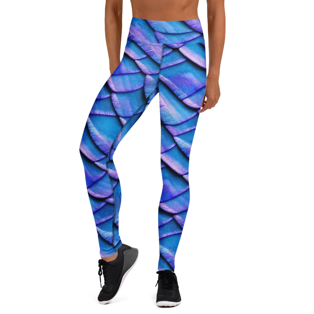 Electric Scales on Yoga Leggings — Front