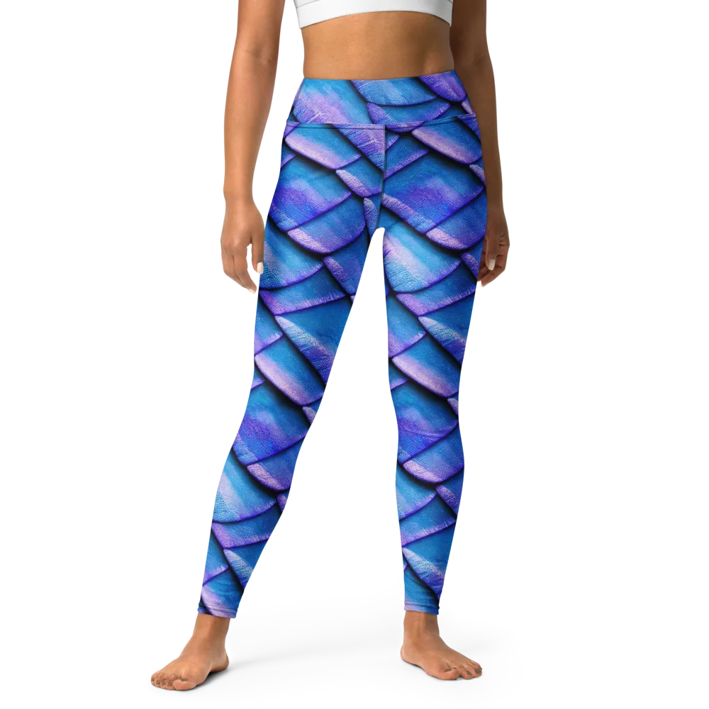 Electric Scales on Yoga Leggings — Front