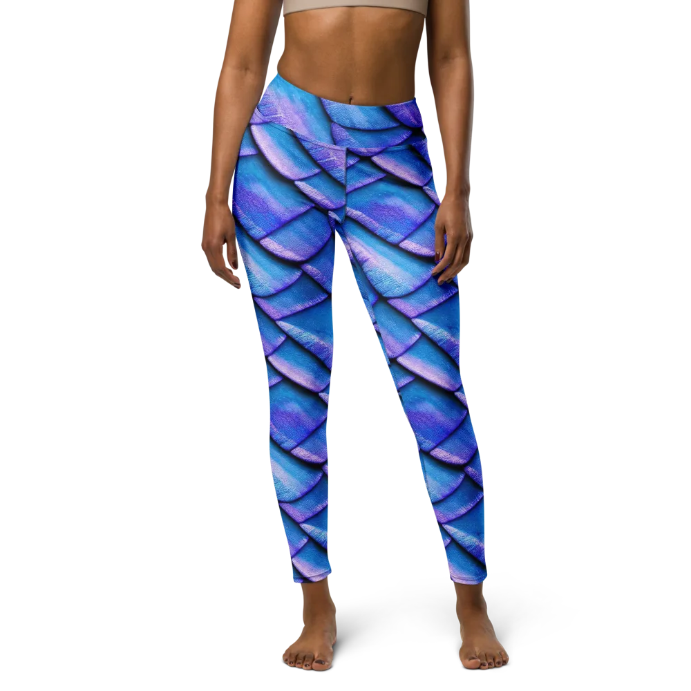 Electric Scales on Yoga Leggings — Front