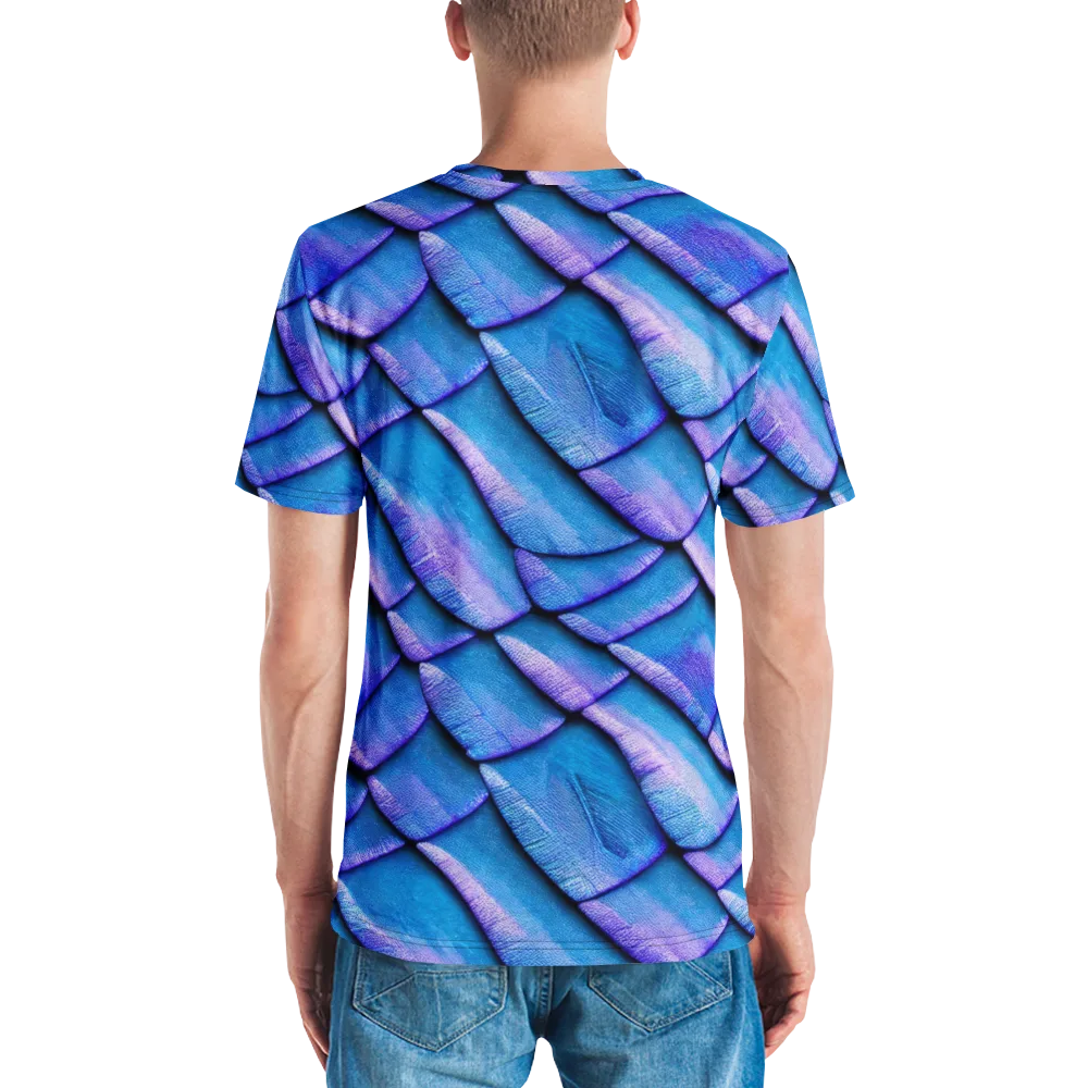 Electric Scales on Men's Crew Neck T-Shirt — Back