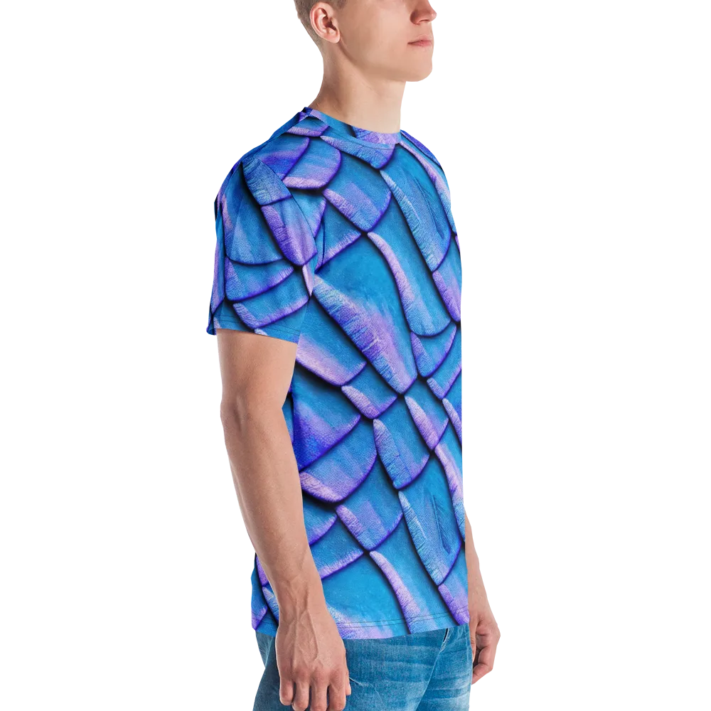 Electric Scales on Men's Crew Neck T-Shirt — Right