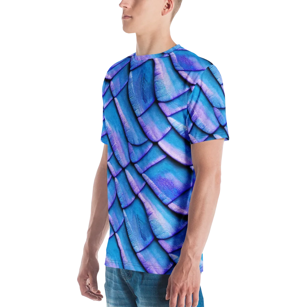Electric Scales on Men's Crew Neck T-Shirt — Left