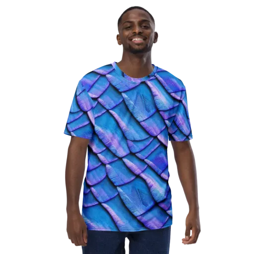 Electric Scales on a Men's Crew Neck T-Shirt