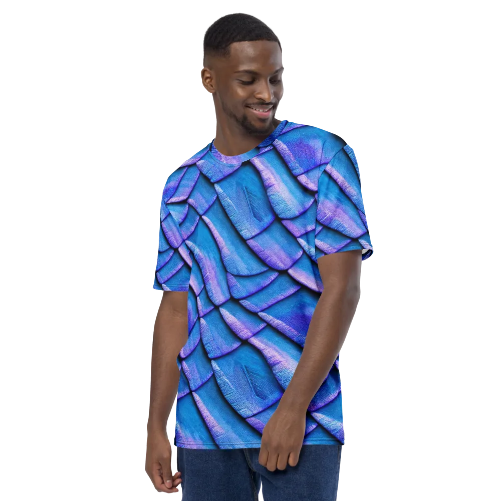 Electric Scales on Men's Crew Neck T-Shirt — Left
