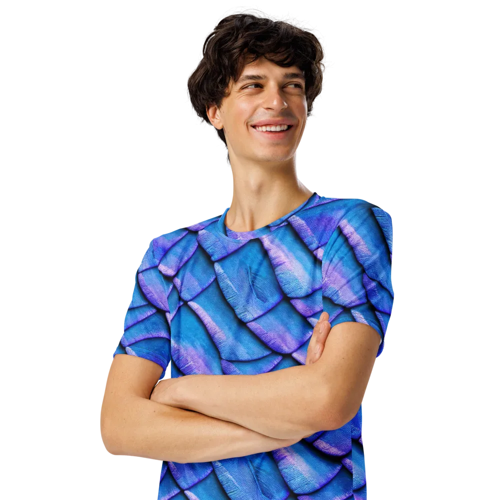 Electric Scales on Men's Crew Neck T-Shirt — Left Front
