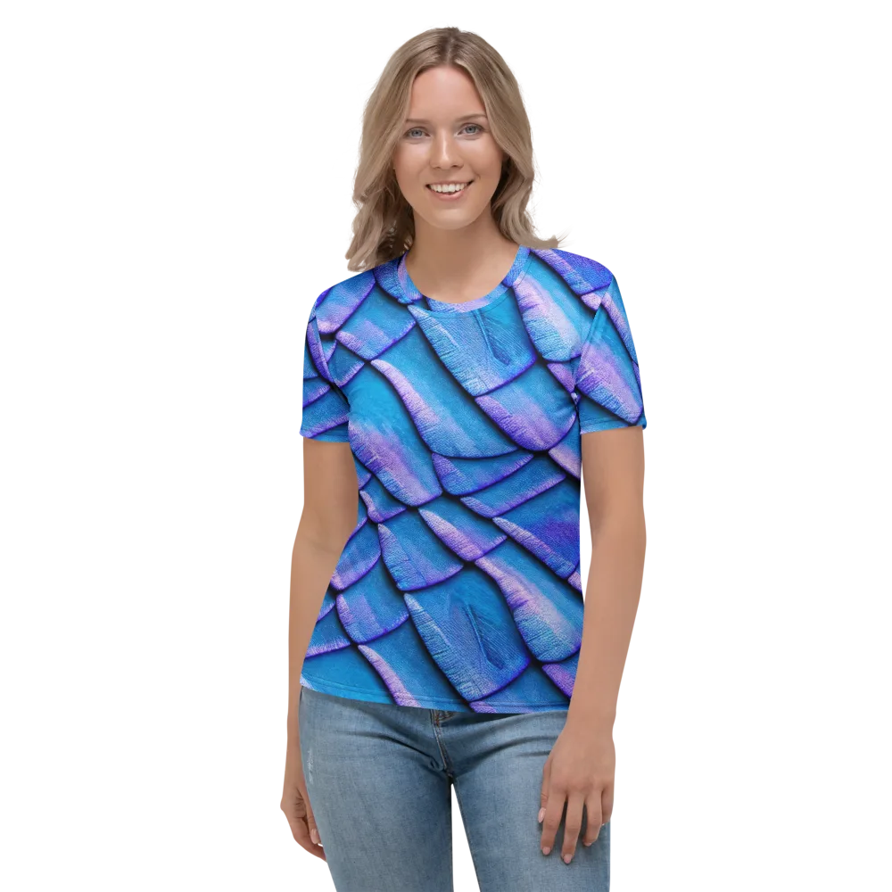 Electric Scales on Women's Crew Neck T-Shirt — Front