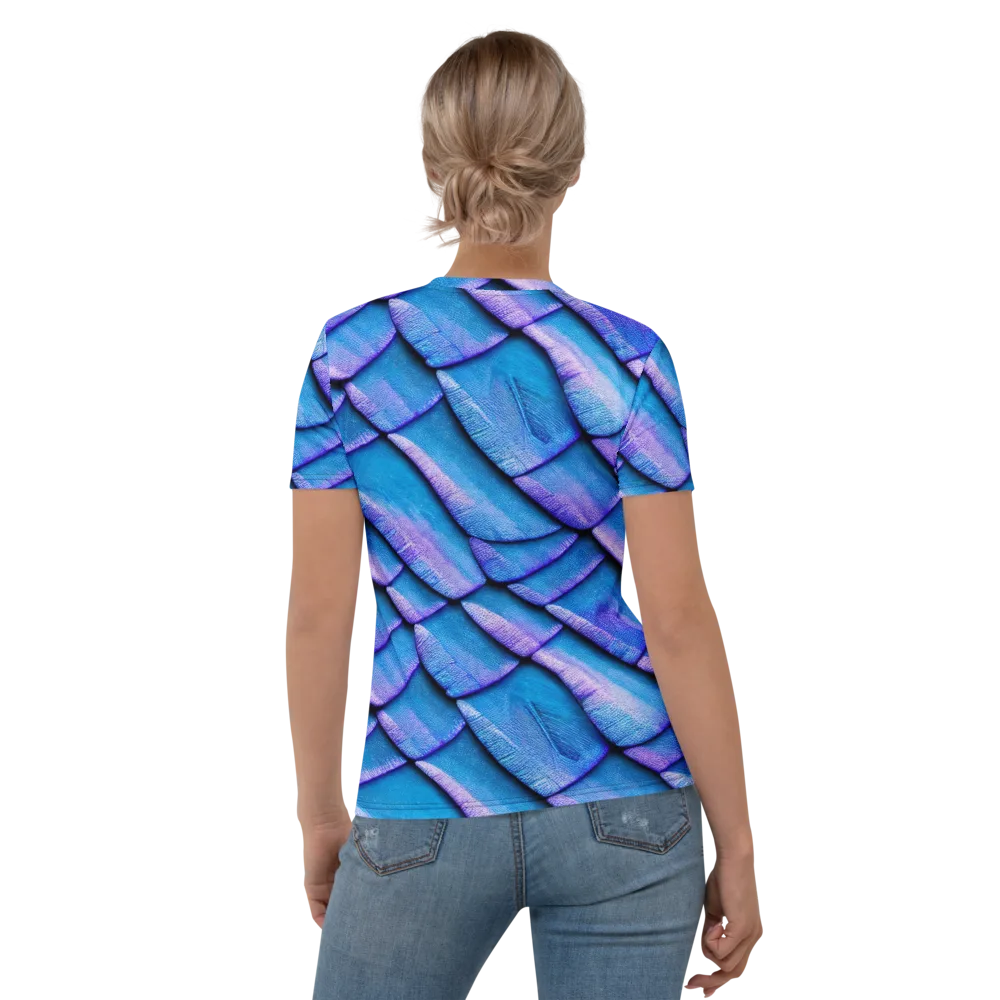 Electric Scales on Women's Crew Neck T-Shirt — Back