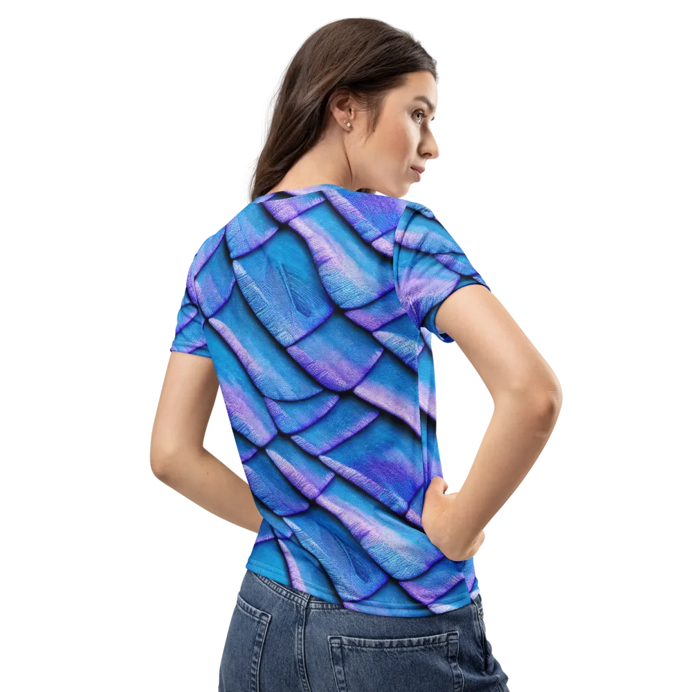 Electric Scales on Women's Crew Neck T-Shirt — Back