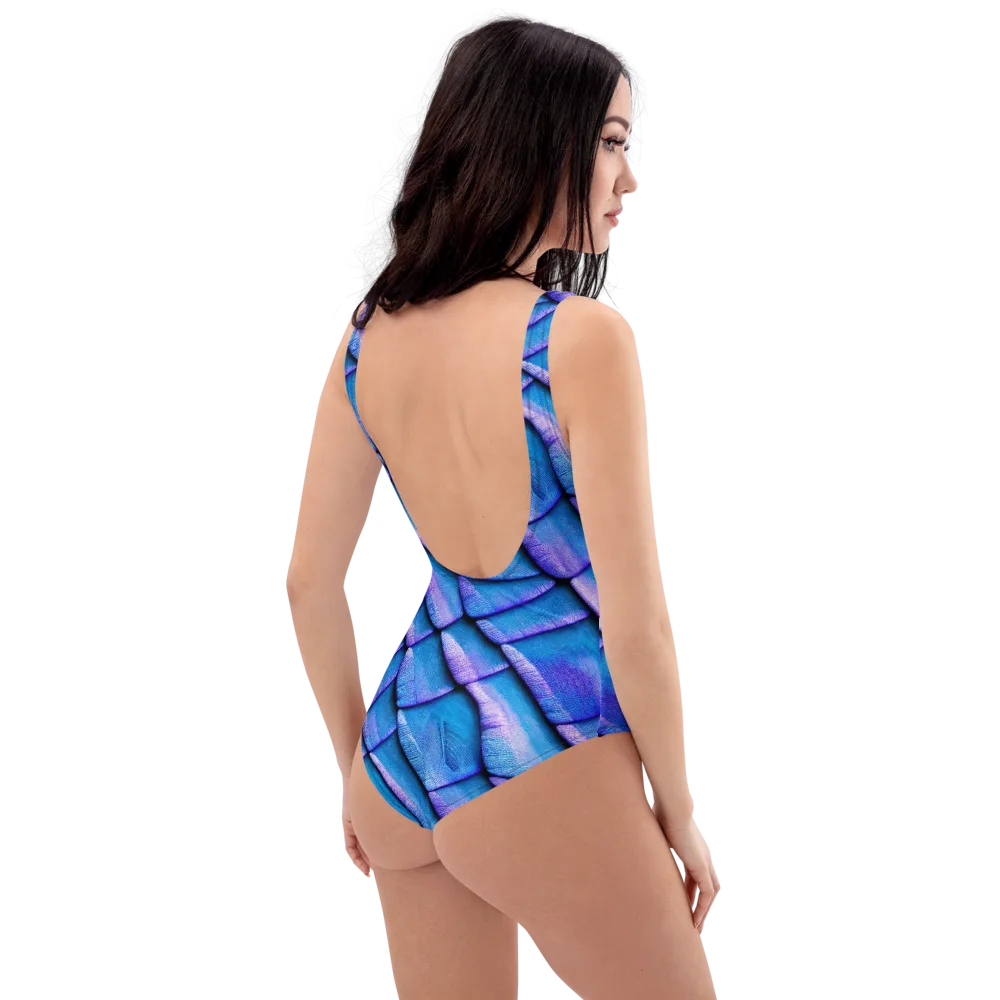 Electric Scales on One-Piece Swimsuit — Right Back