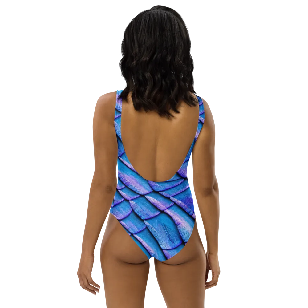 Electric Scales on One-Piece Swimsuit — Back