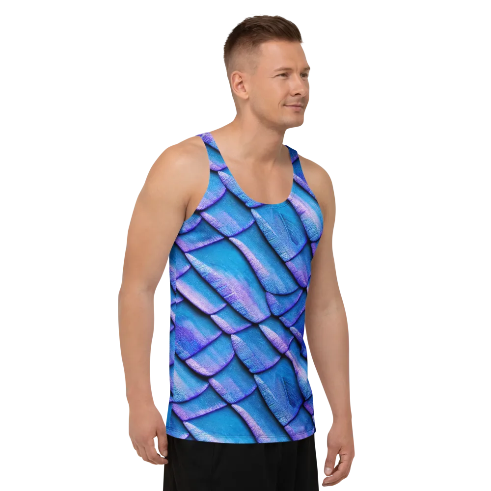 Electric Scales on Men's Tank Top — Right Front