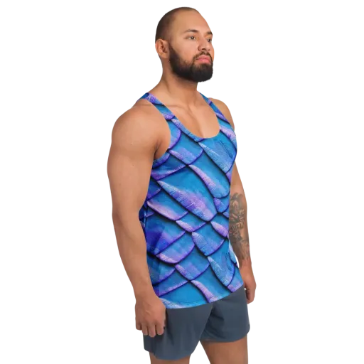 Electric Scales on a Men's Tank Top