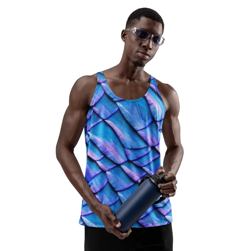 Electric Scales on Men's Tank Top — Front