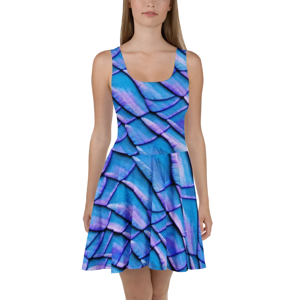 Electric Scales on Skater Dress — Front