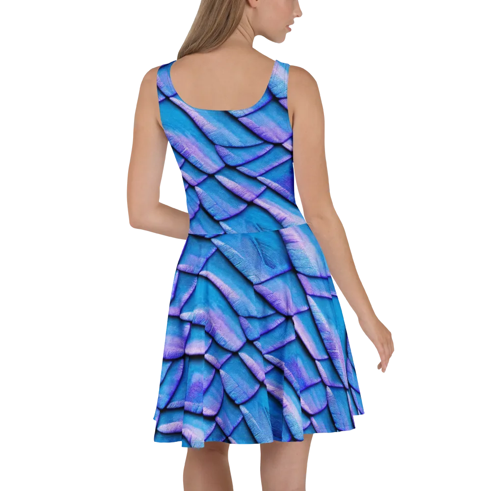 Electric Scales on Skater Dress — Back