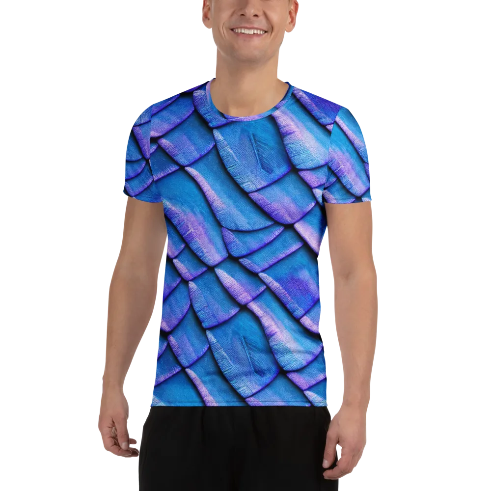 Electric Scales on Men's Athletic T-Shirt — Front