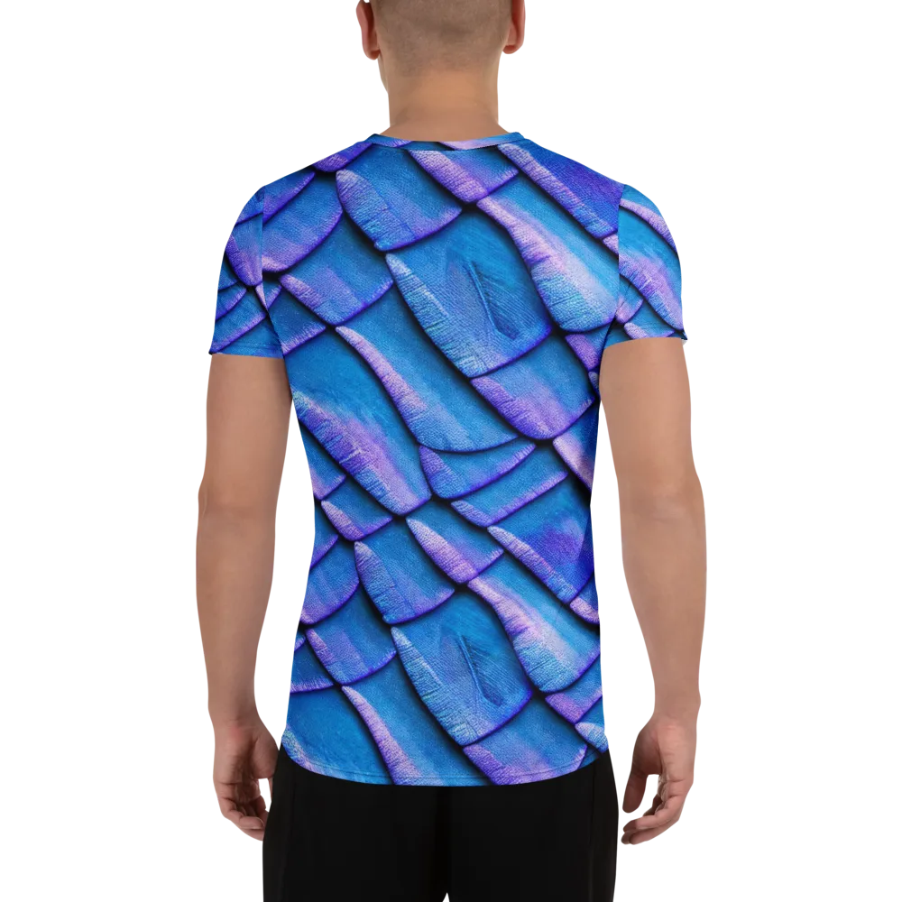 Electric Scales on Men's Athletic T-Shirt — Back