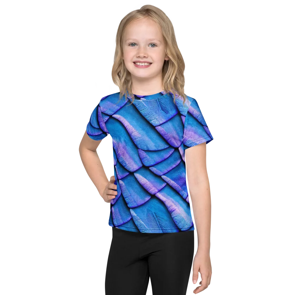 Electric Scales on Kids Crew Neck T-Shirt — Front