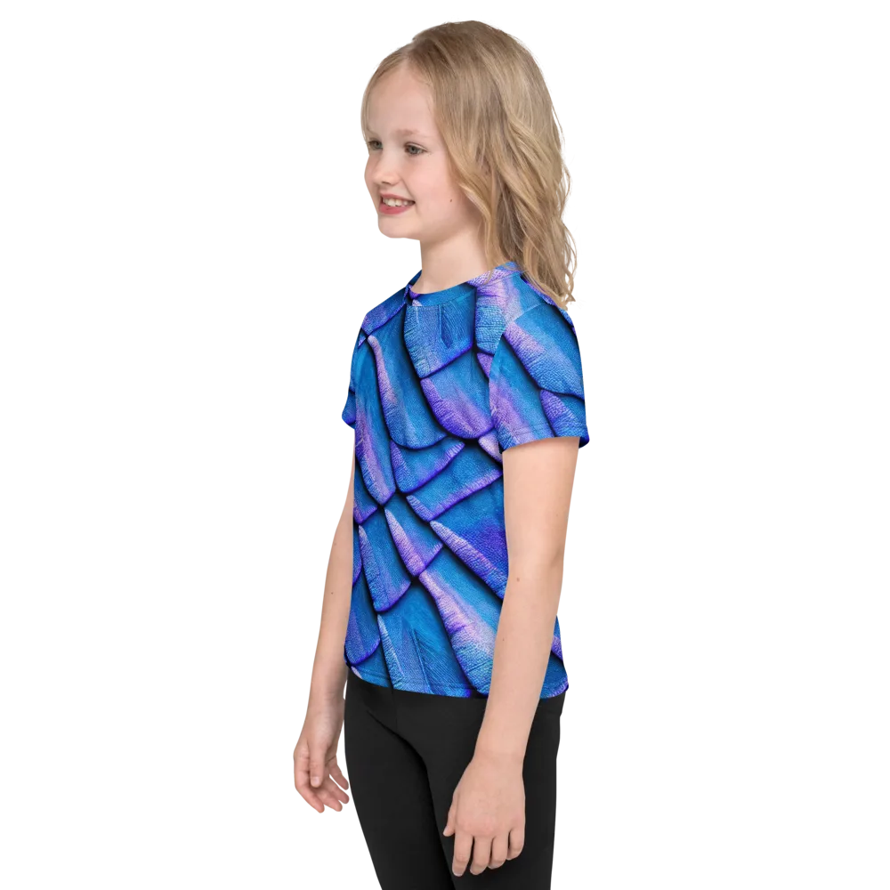 Electric Scales on Kids Crew Neck T-Shirt — Left